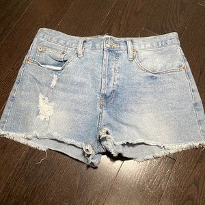 High rise jean shorts